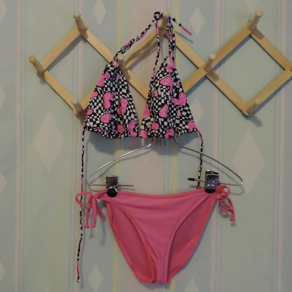 pink checkered bikini